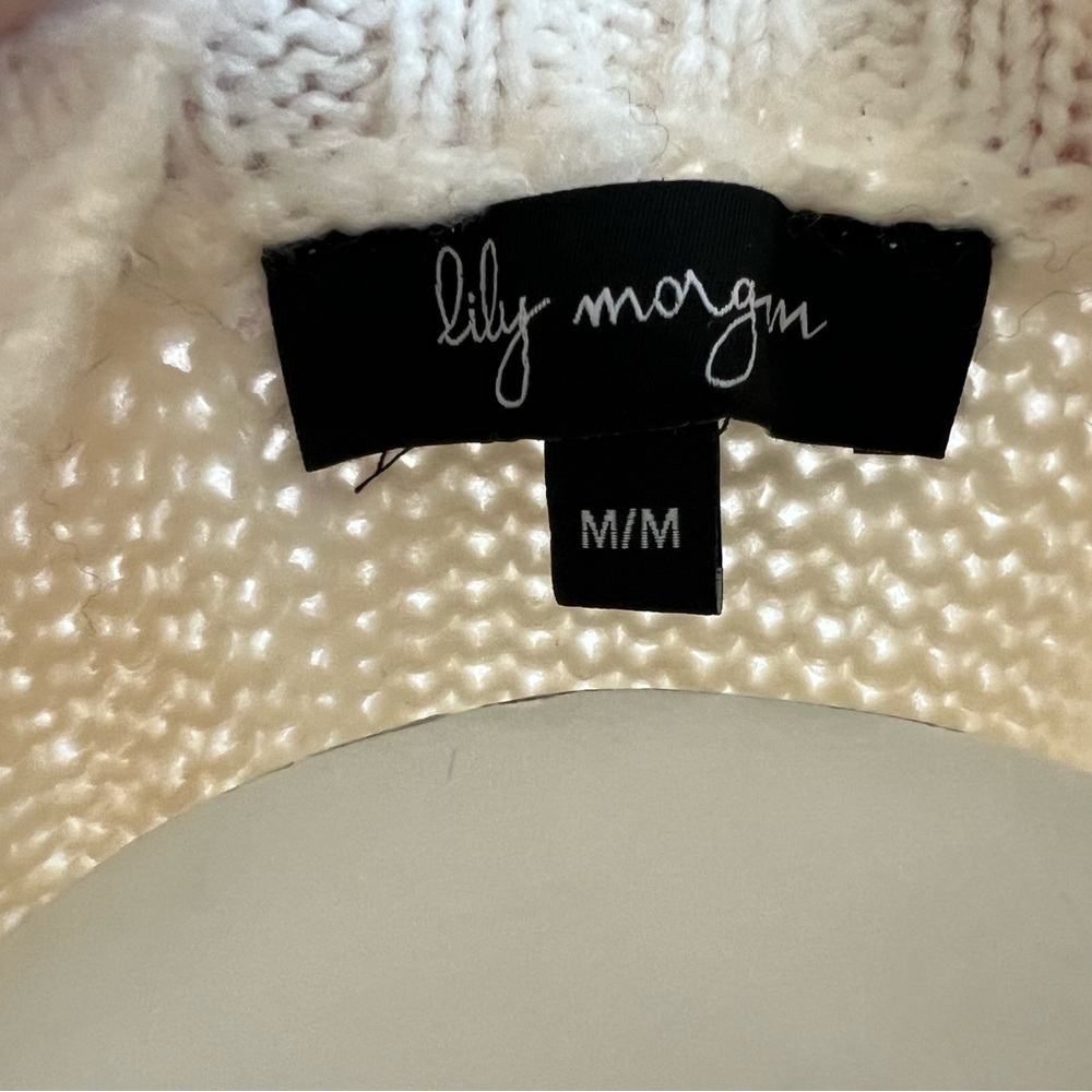 Cream Cable Knit Women's Sweater - Picture 4 of 4
